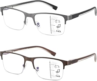 Lunettes de lecture bifocales multifocales synamoy pour hommes, lecteur de lumière bleue multifocale