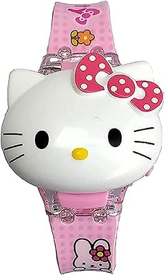 Hello kitty kids disco light up montre lumineuse web shooter jouet avec lumière