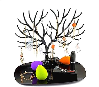 Support organisateur de bijoux, présentoir à bijoux avec base de plateau, pour colliers