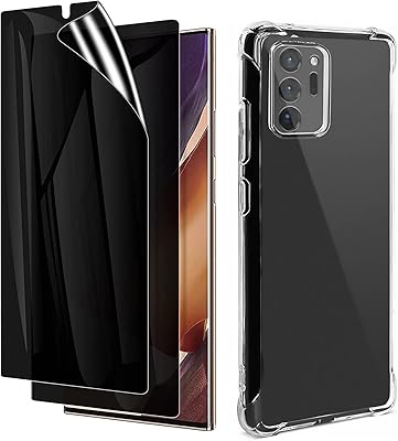 Protecteur d'écran de confidentialité pour samsung galaxy note 20 ultra avec coque
