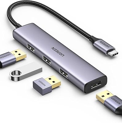 Hub usb c 4-en-1 ugreen vers dongle usb 3.0 à 4 ports