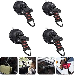 Castowave ensemble de 4 ventouses robustes avec crochets améliorés pour voiture, camping