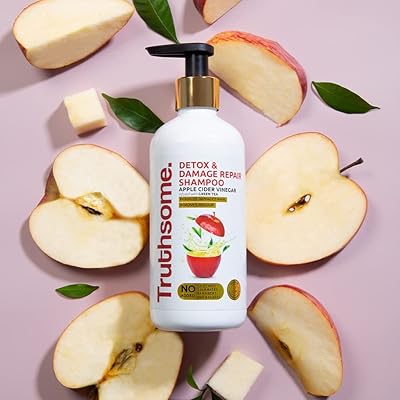 Shampoing véritable détoxifiant et réparateur de dommages au vinaigre de cidre de pomme