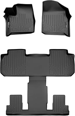 Ensemble de tapis de sol noirs smartliner à 3 rangées sur mesure compatibles