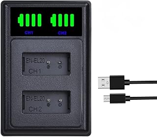 Chargeur de batterie powertrust en-el20 en-el20a pour nikon 1 j1 j2 j3 aw1