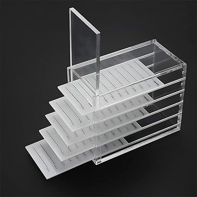 Boîte à cils 5 couches en acrylique transparent, étui de rangement pour faux