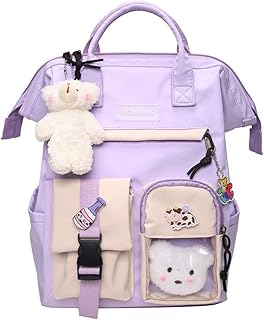 Sac à dos kawaii avec épingle kawaii et accessoires joli sac à dos