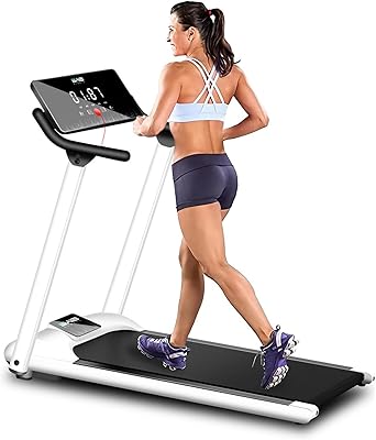 Tapis roulant pliable machine d'exercice à domicile 110kg poids 1-10km avec affichage led