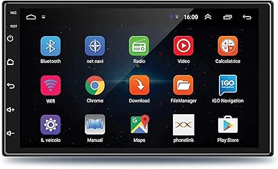 Autoradio mrsmart android double din, écran tactile hd 7 pouces 1080p, système multimédia