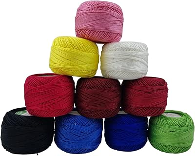 Boules de broderie au crochet en coton ancre osnika, taille 8