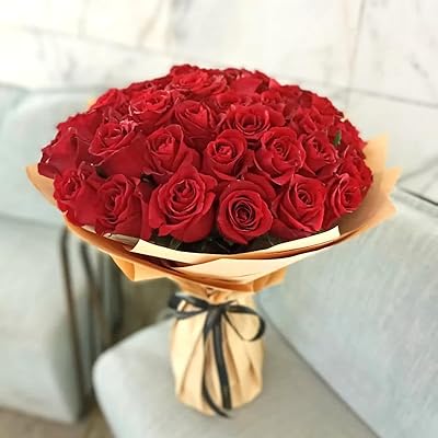 Bouquet de fleurs rouges de luxe de dubaï