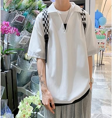 Mbbjm t-shirt à col en v pour hommes décontracté pour adolescents streetwear japonais dynamique et respirant. Diaytar Sénégal : La marketplace qui pense à votre porte-monnaie