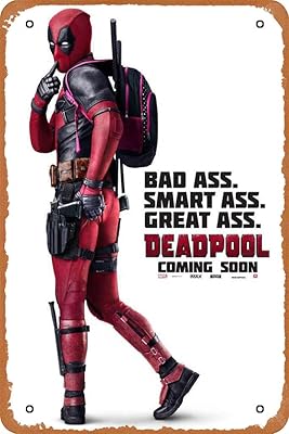Affiche de film kiihool deadpool 3, signe en métal vintage, 12 x 8
