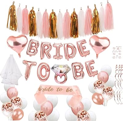 Kit de décorations pour enterrement de vie de jeune fille en or rose