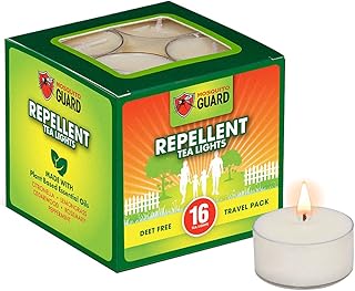 Mosquito guard 16 mini bougies anti-moustiques à la citronnelle bougies intérieures et extérieures