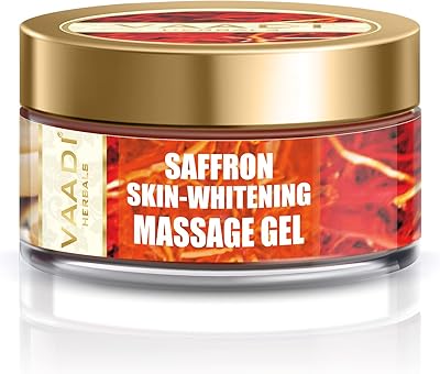Gel de massage éclaircissant pour la peau au safran biologique fadi herbals, 50