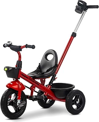 Baybee tricycle pour bébé pour enfants 2 en 1 convertible avec poignée