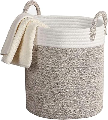 Panier en corde de coton - panier décoratif tissé 33x38 cm, adapté