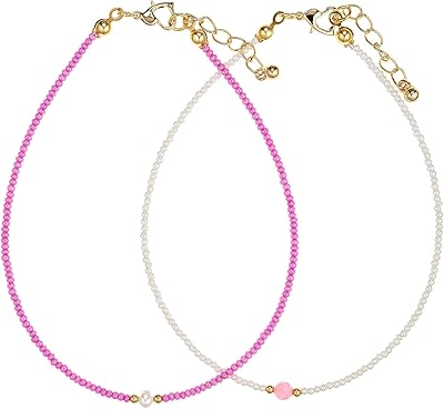 Ensemble de bracelets de cheville plaqués or bicolore pour femmes, taille moyenne