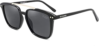 Lunettes de soleil polarisées carrées pour hommes avec verre unique noir
