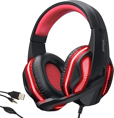 Casque de jeu stéréo airsound alpha-3 pour contrôleur ps4 pc xbox one ps5
