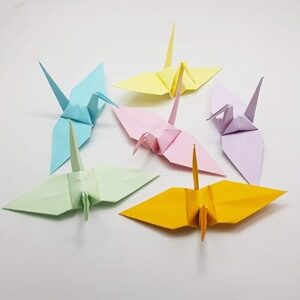 50 grues en papier origami de couleurs mélangées, grande grue origami oiseau de 6 pouces 15 cm 6 pouces comme cadeau de mariage japonais. Diaytar : Votre shopping, nos meilleurs prix