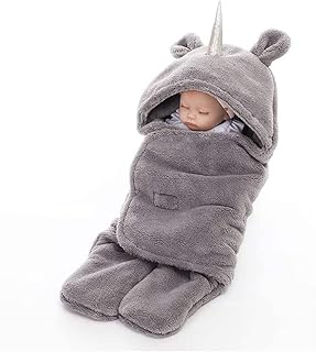 Delfino couverture de réception d'emmaillotage à capuche pour bébé sac de couchage