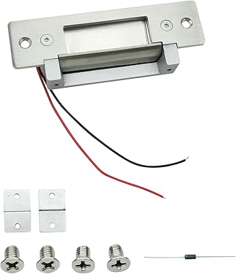 Serrure de porte électrique standard ansi robuste pour système de contrôle d'accès de porte, sécurité intégrée, réglable avec papier de montage à diode (tension d'entrée 12 v cc). Diaytar : Le discount intelligent pour consommateurs avisés