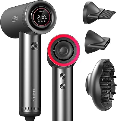 Sèche-cheveux haute vitesse tymo sèche-cheveux professionnel à ions négatifs avec diffuseur de ́bit