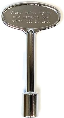 Clé à valve universelle midwest hearth pour foyers et cheminées - chrome poli
