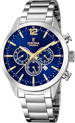 Montre à quartz chronographe festina pour homme avec bracelet en acier inoxydable f20343/2