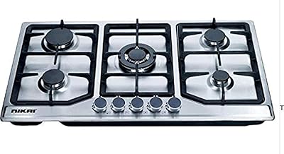 Cuisinière à gaz encastrable nikai 5 brûleurs avec allumage automatique, garantie 1 an