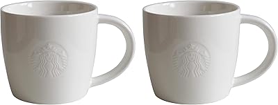 Ensemble de grandes tasses de collection blanches star bucks hair series - 2