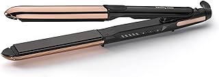Lisseur et bigoudi babyliss straight & curl brilliance noir et or rose