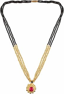 Ensemble de colliers avec pendentif mangalsutra indien traditionnel de couleur or antique