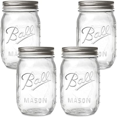 Tomvaes lot de 4 bocaux mason en verre lot de 32 oz