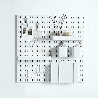 Ensemble d'étagères murales kxh avec 4 panneaux et 14 accessoires de suspension standard
