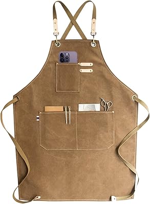 Tablier de chef en tissu de coton imperméable aux carottes, dos réglable, taille