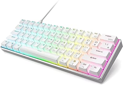 Clavier mécanique sans fil rk royal college rk61, bluetooth intégré pour les jeux