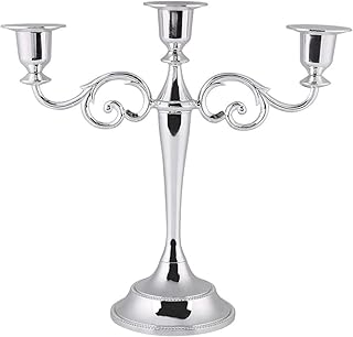 Bougeoir 3 places, couleurs en option, 3 bras de chandelier, beau métal