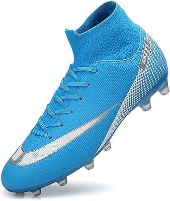 Mfsh chaussures de football unisexes grands garçons fg-ag crampons pointes hautes formation professionnelle