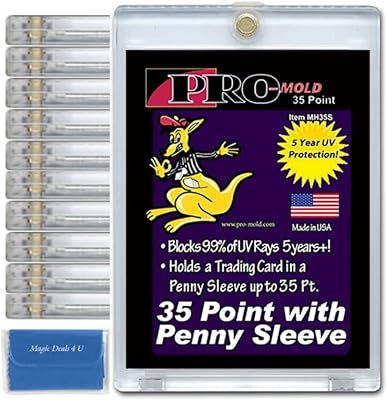 10 pièces pro-mold 35pt. manchon pour porte-carte magnétique one touch mh35s avec chiffon