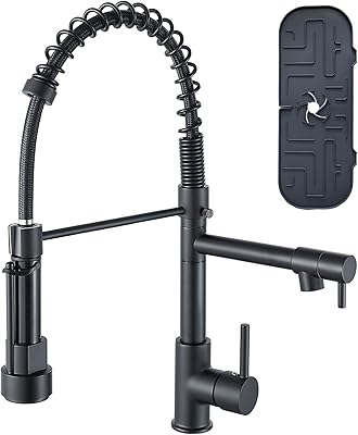 Robinet de cuisine noir coltens, robinet d'évier de cuisine commercial en laiton massif
