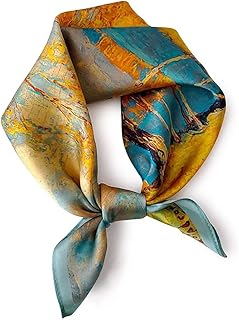 21" x 21" 100% foulard en soie de mûrier, petit foulard carré pour femme, bandana en soie, foulard carré en soie pour femme, foulard à poignée de sac, 1. Électroménager, mode, beauté... Diaytar a tout en stock