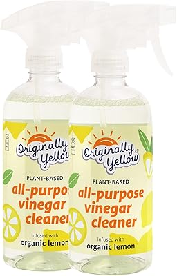 Spray nettoyant multi-usages au vinaigre jaune original blanc distillé pour le nettoyage