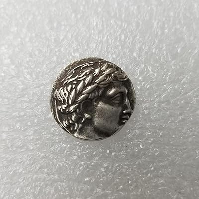 Pièce de monnaie grecque artisanale antique en laiton plaqué argent, ensemble de 42