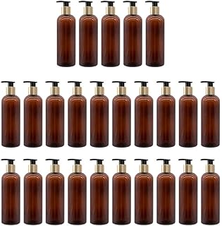 Bouteilles vides en plastique ambré harrods, mini shampoing cylindrique portable, flacon pompe à