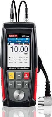 Jauge d'épaisseur à ultrasons numérique wintect plage de 0039 886 pouces avec sonde