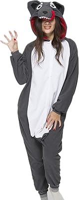 Pyjama animal doux une pièce unisexe pour adulte, costume de cosplay d'halloween