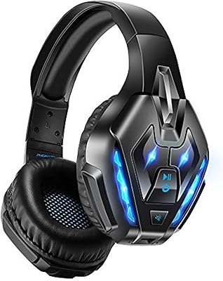 Casque de jeu bluetooth sans fil avec microphone antibruit amovible et câble